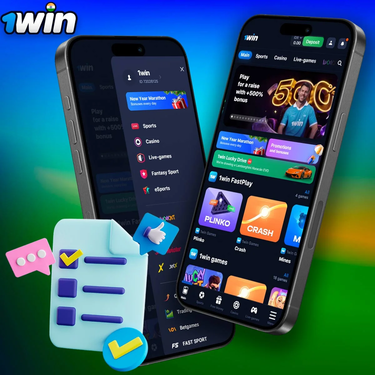 Main features of the 1Win app