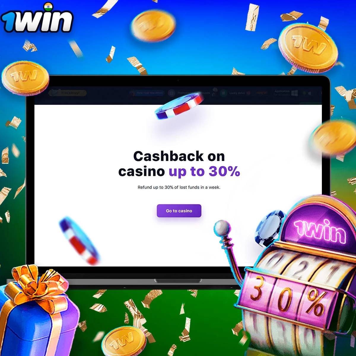 Cashback Bonus on Casino 1win